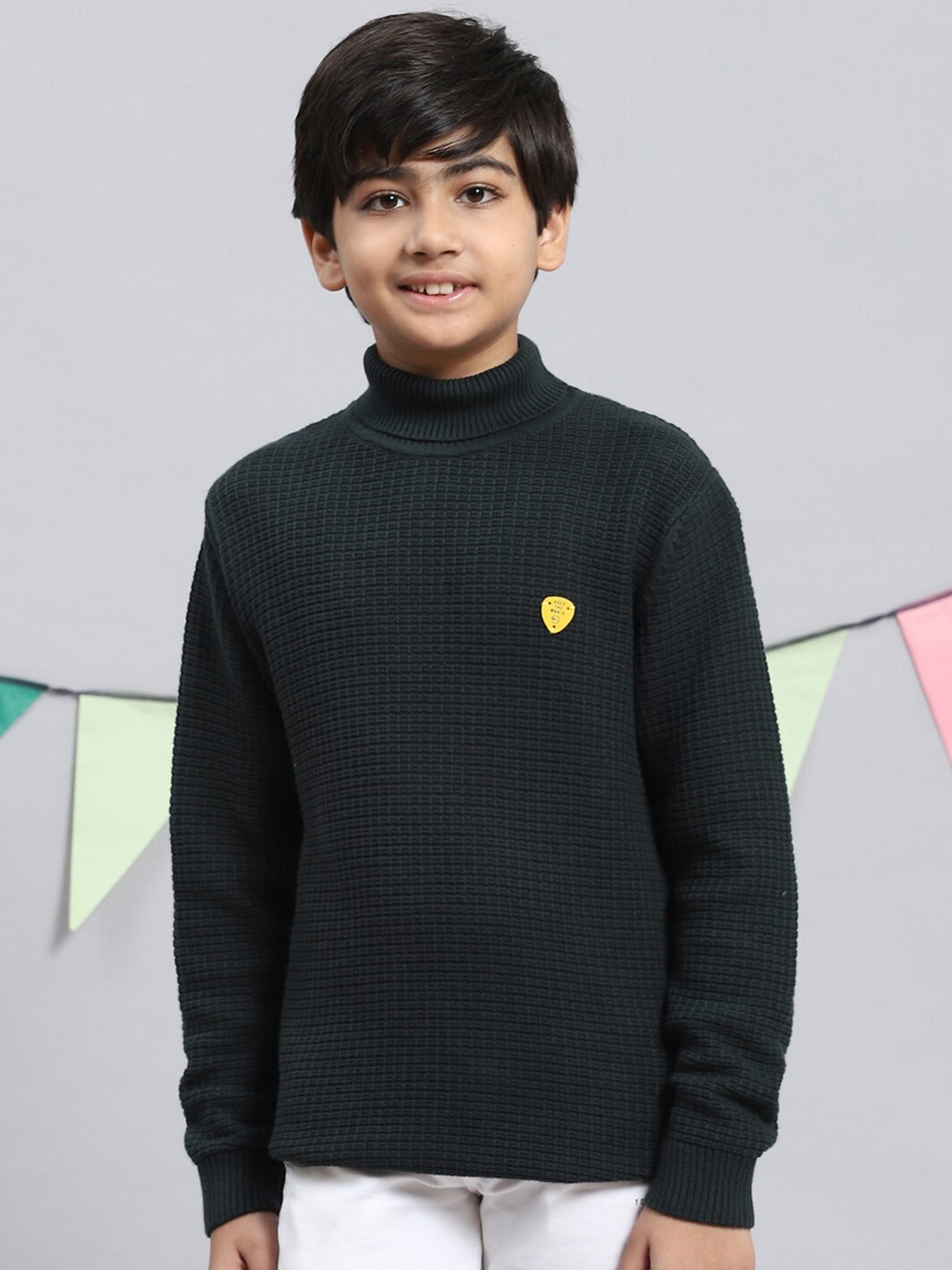 

Monte Carlo Boys Cable Knit Pure Cotton Pullover Sweater, Teal