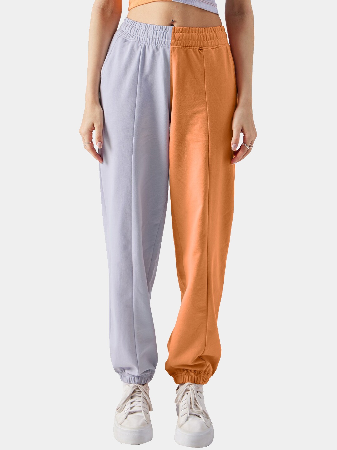 

The Souled Store Women Colorblocked Joggers, Lavender