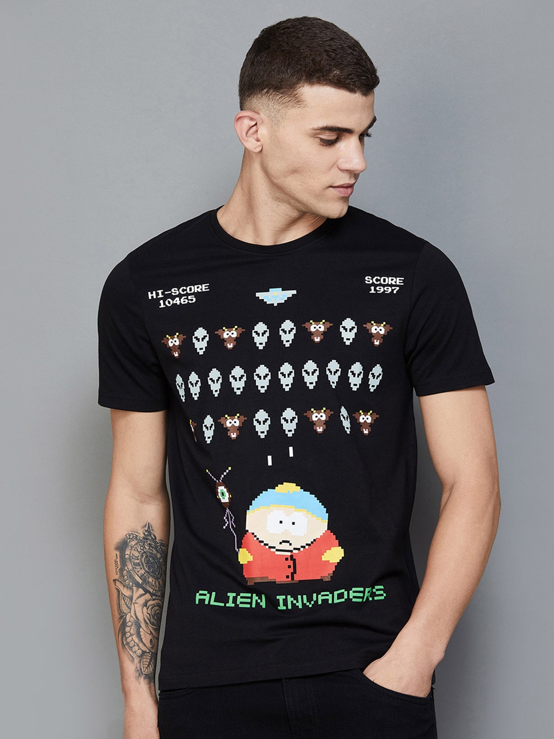 

Fame Forever by Lifestyle Graphic Printed Cotton T-shirt, Black