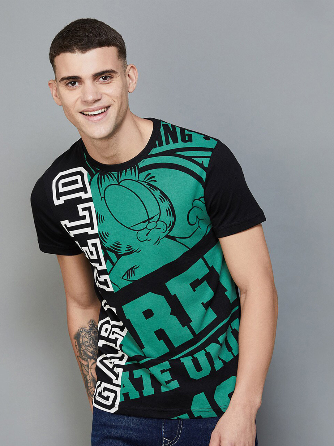 

Fame Forever by Lifestyle Typography Printed Cotton T-shirt, Black