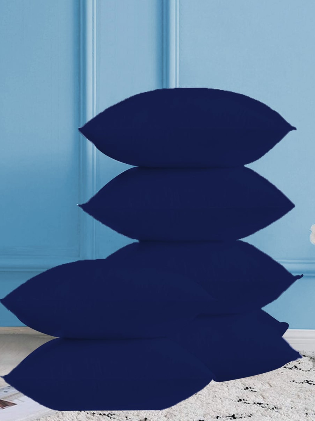 

Adbeni 6 Pieces Navy Blue Skin Friendly Square Pre-Filled Cushions