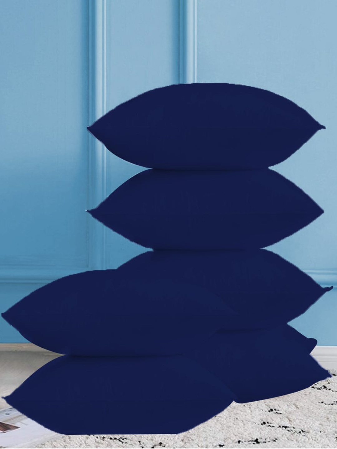 

Adbeni Navy Blue 6 Pieces Skin Friendly Cushions