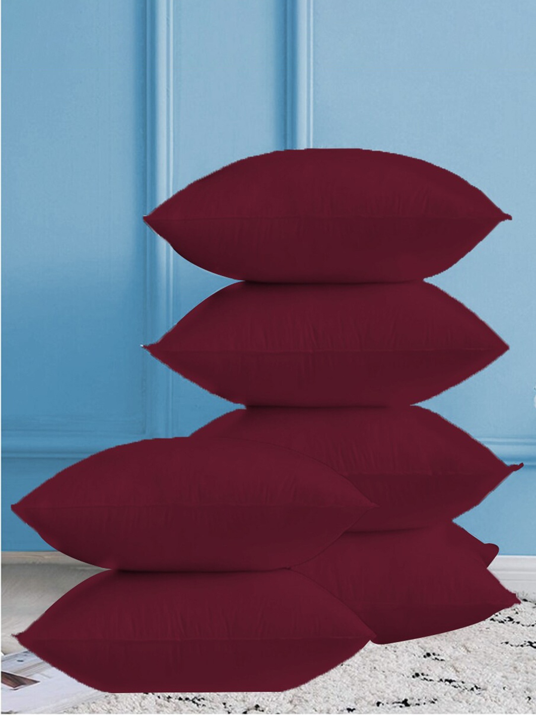 

Adbeni Maroon 6 Pieces Skin Friendly Cushions