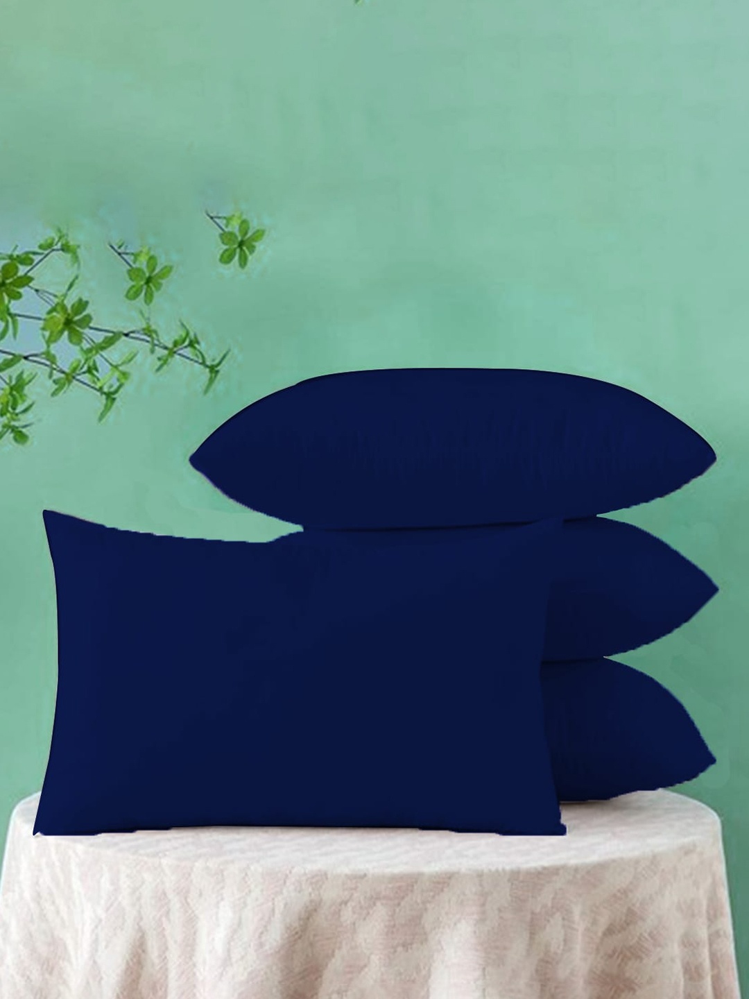 

Adbeni Navy Blue 2 Pieces Skin Friendly Cushions