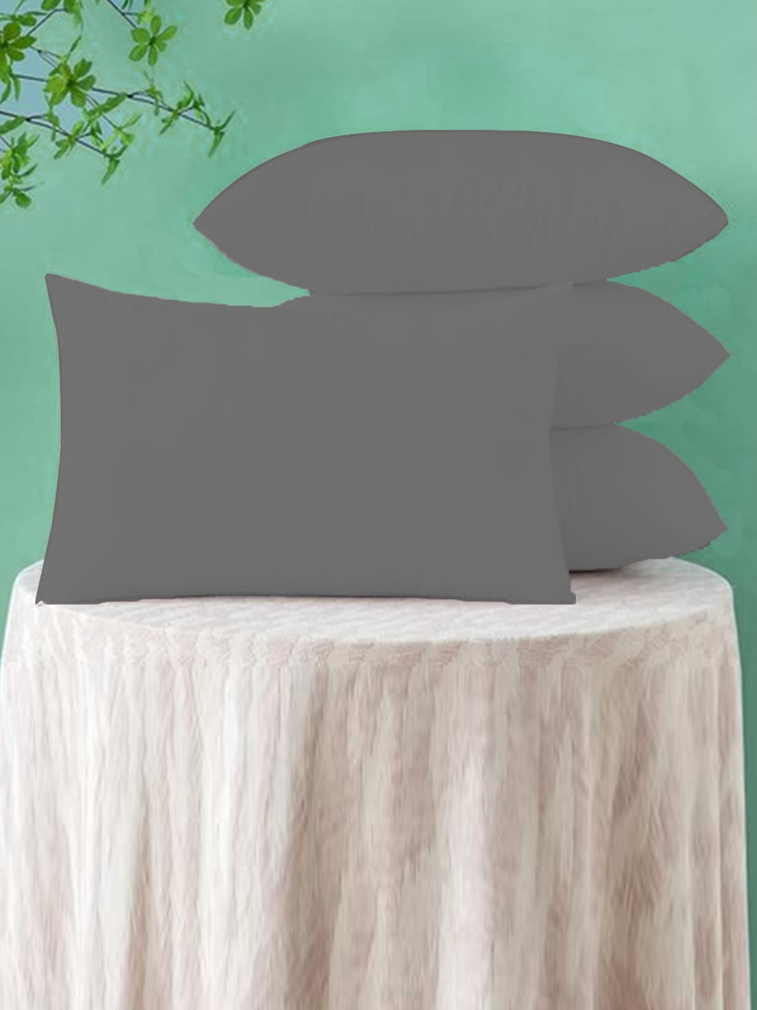

Adbeni Grey 4 Pieces Skin Friendly Cushions