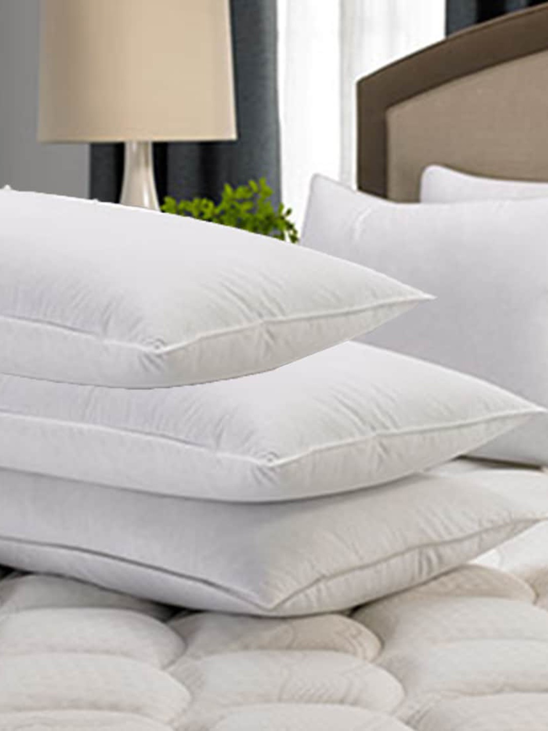 

Adbeni 5 Pieces White Skin Friendly Rectangle Pre-Filled Cushions