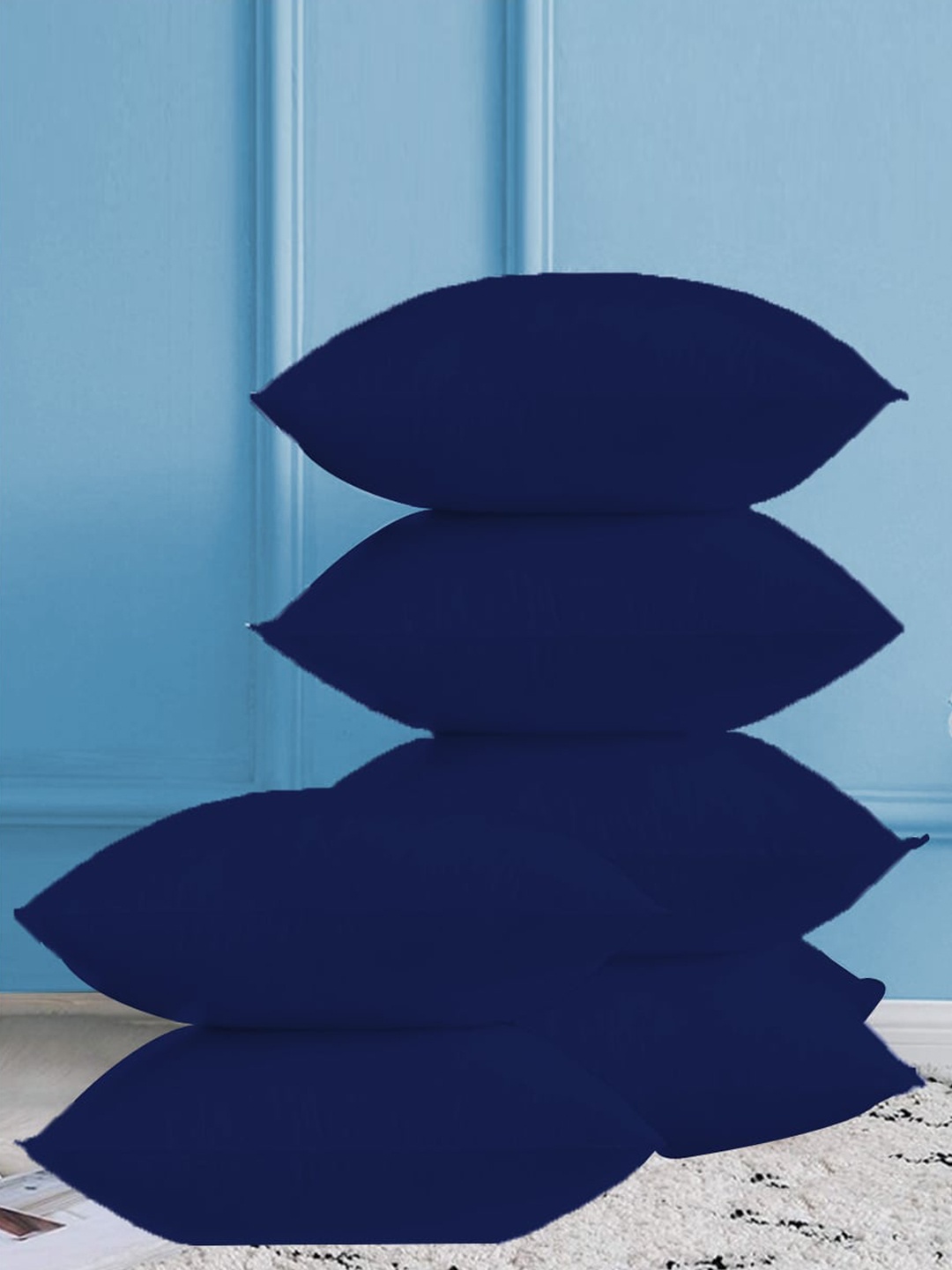 

Adbeni Navy Blue 6 Pieces Skin Friendly Cushions