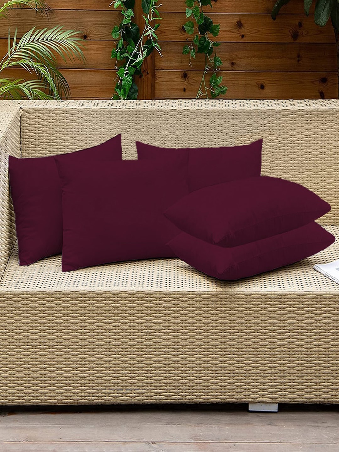 

Adbeni Maroon 5 Pieces Skin Friendly Cushions
