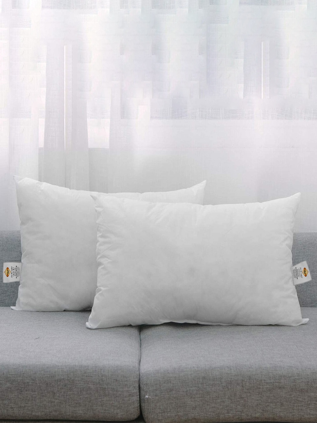 

Adbeni White 2 Pieces Skin Friendly Cushions