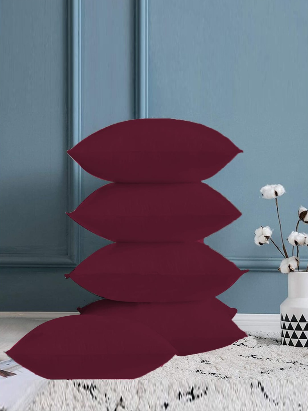 

Adbeni Maroon 5 Pieces Skin Friendly Cushions