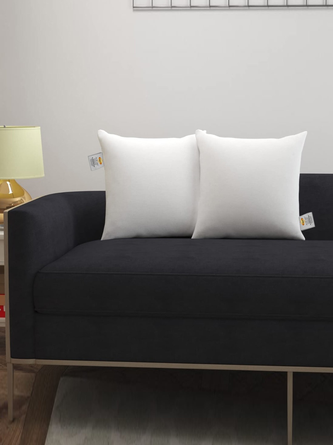 

Adbeni White 2-Pieces Skin Friendly Square Cushions