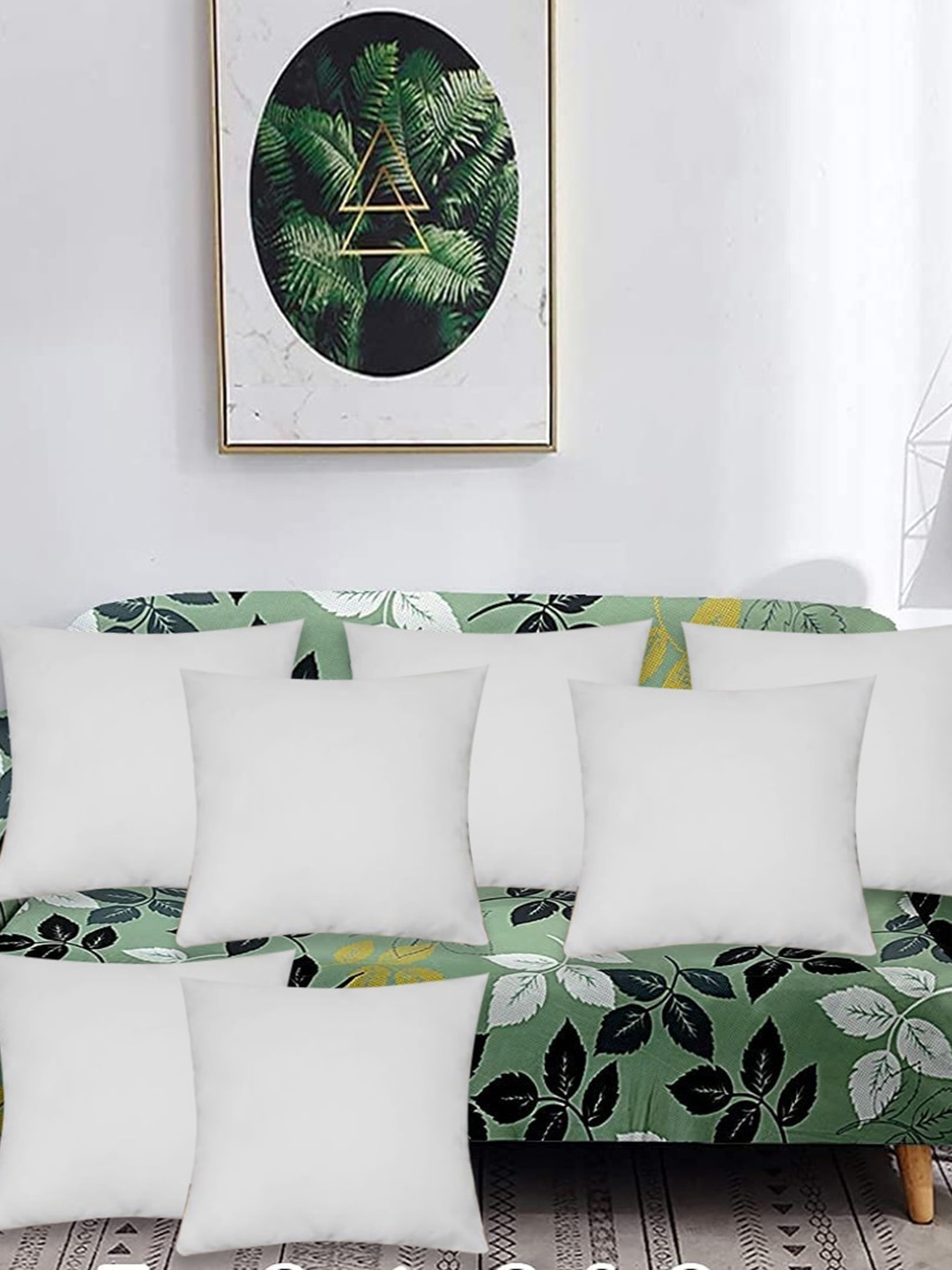 

Adbeni White 6 Pieces Skin Friendly Cushions