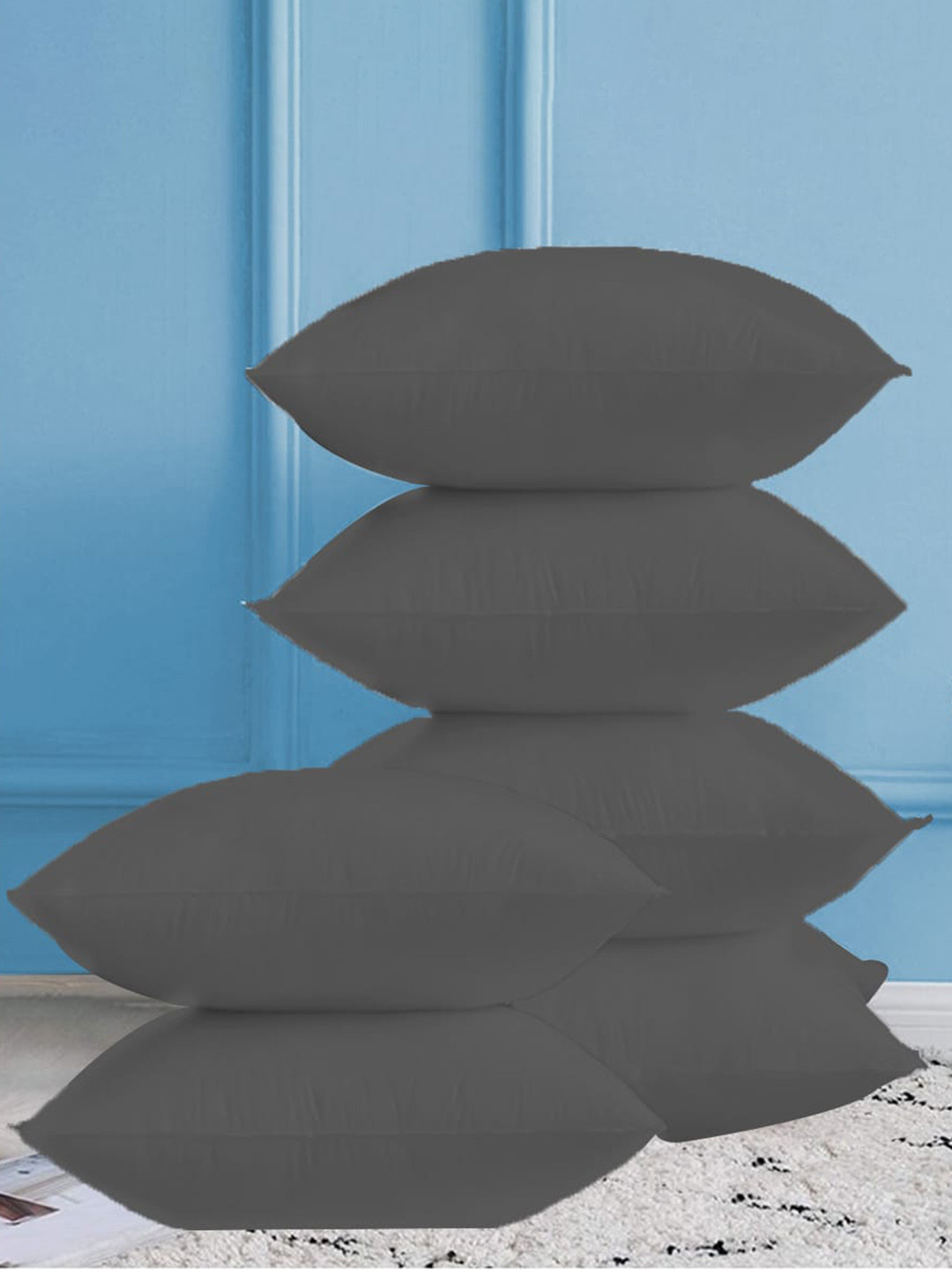 

Adbeni Grey 6 Pieces Skin Friendly Cushions