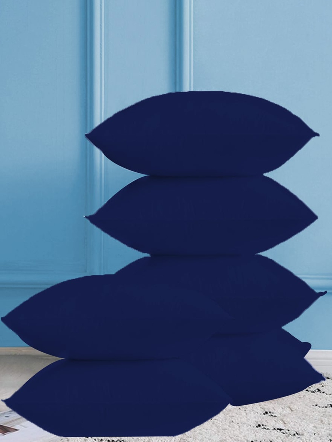 

Adbeni Navy Blue 6 Pieces Skin Friendly Cushions