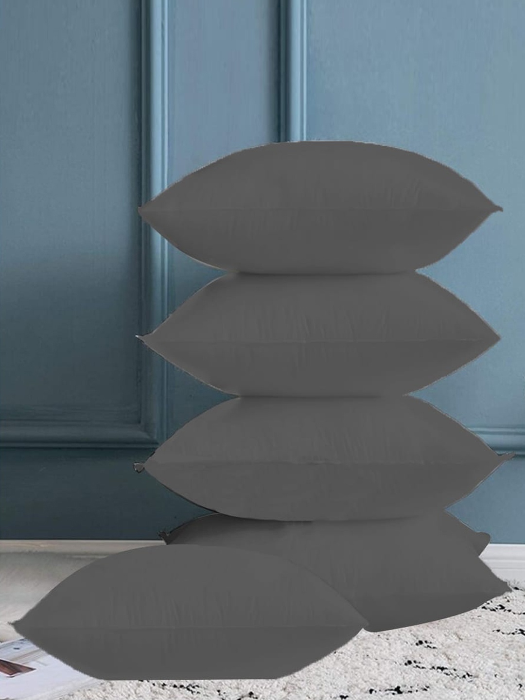

Adbeni Grey 5-Pieces Skin Friendly Square Cushions