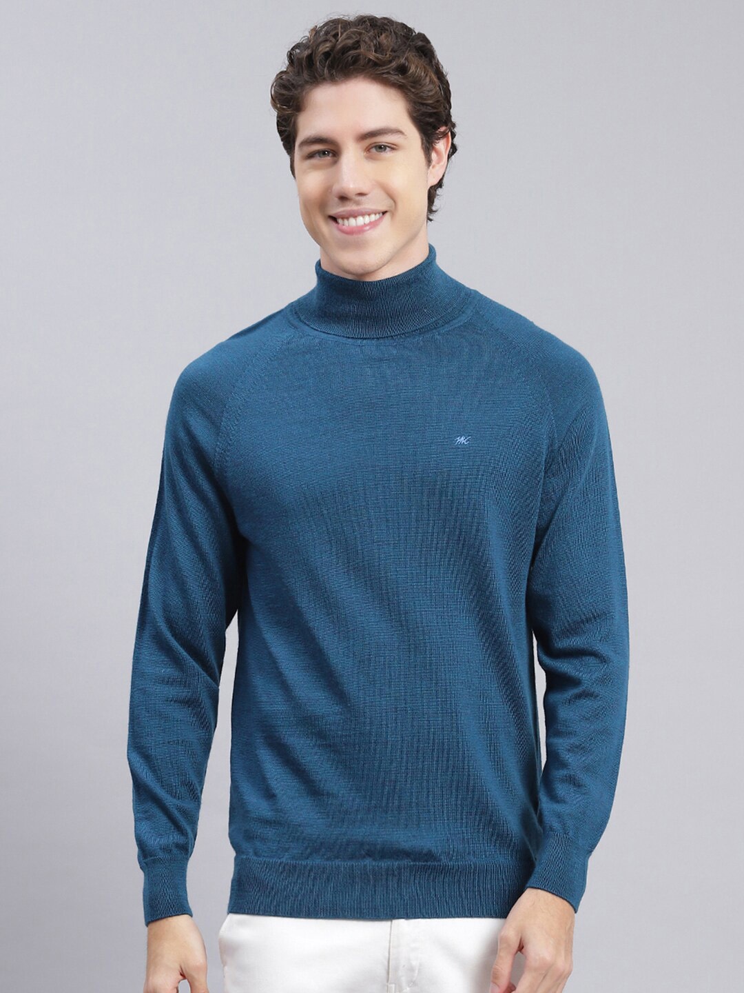 

Monte Carlo Turtle Neck Woollen Pullover, Teal