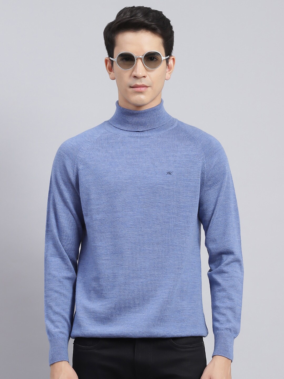

Monte Carlo Turtle Neck Woollen Pullover, Blue
