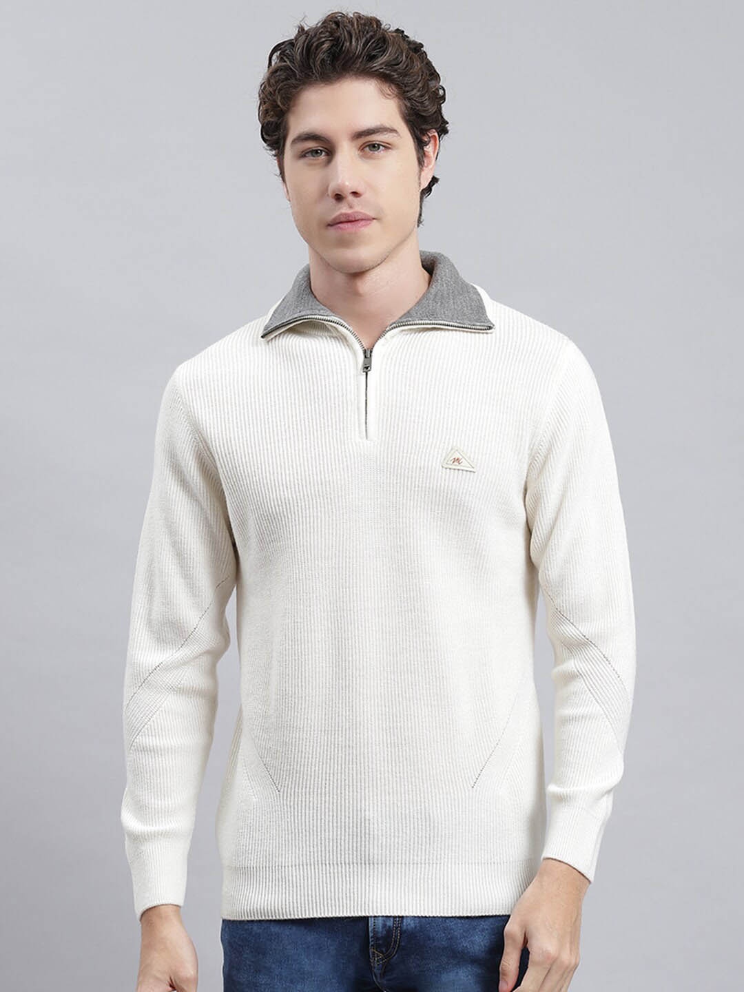

Monte Carlo Cable Knit Woollen Pullover, White