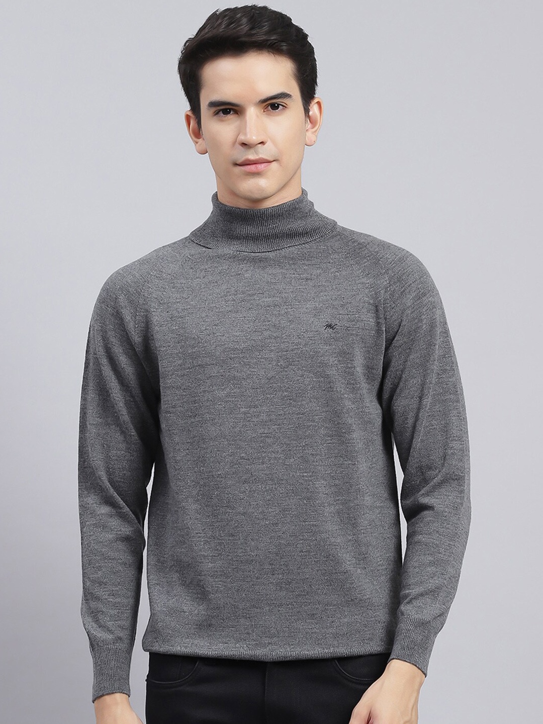 

Monte Carlo Turtle Neck Woollen Pullover Sweaters, Grey