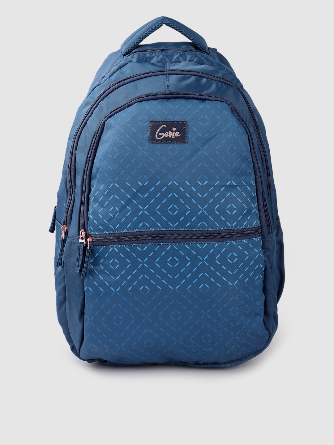 

Genie Women Geometric Printed Backpack - 36 L, Navy blue