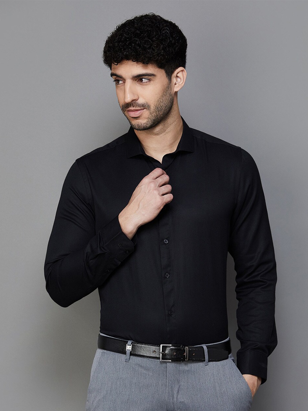 

CODE by Lifestyle Opaque Formal Shirt, Black