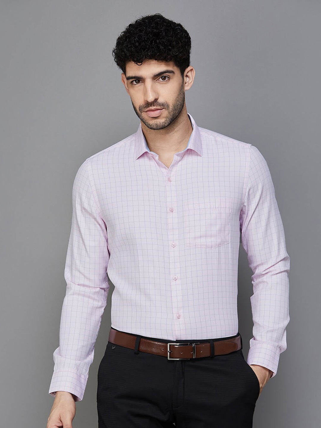 

CODE by Lifestyle Opaque Striped Formal Shirt, Pink