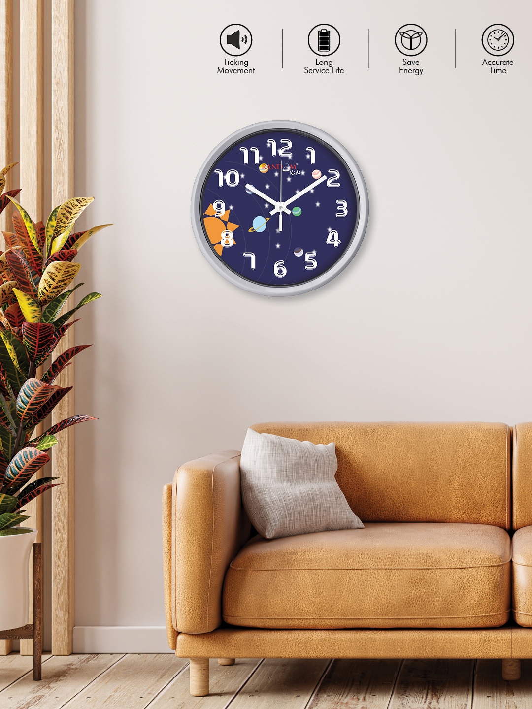 

RANDOM Blue Round Printed 30.4 cm Analogue Wall Clock