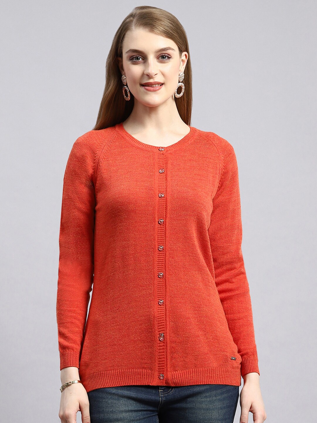 

Monte Carlo Raglan Sleeves Cardigan Sweaters, Rust