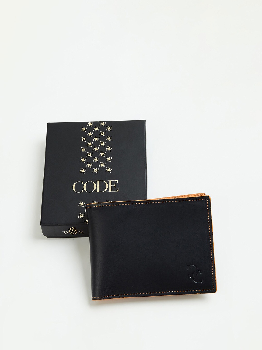 

CODE by Lifestyle Men Leather Two Fold Wallet, Black