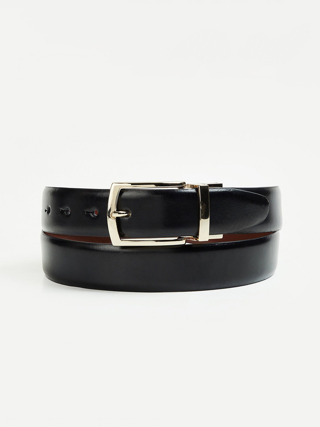 

CODE by Lifestyle Men Leather Reversible Formal Belt, Black