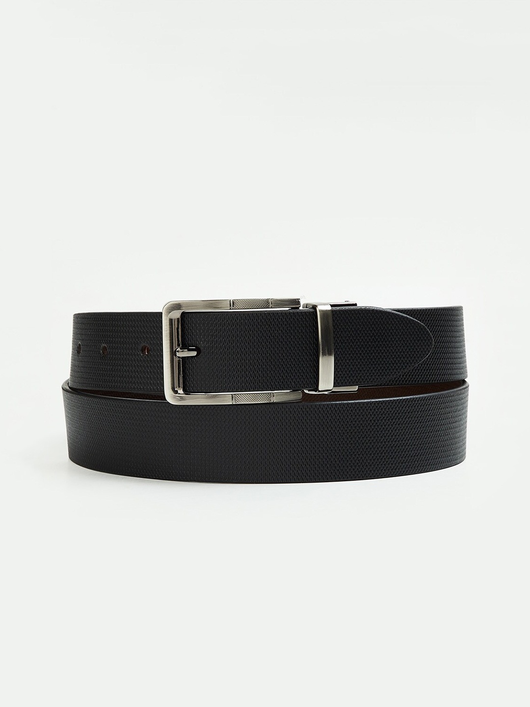 

CODE by Lifestyle Men Leather Reversible Formal Belt, Black