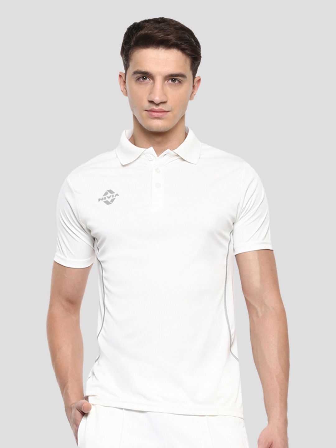 

NIVIA Polo Collar Cricket Sports T-shirt, White