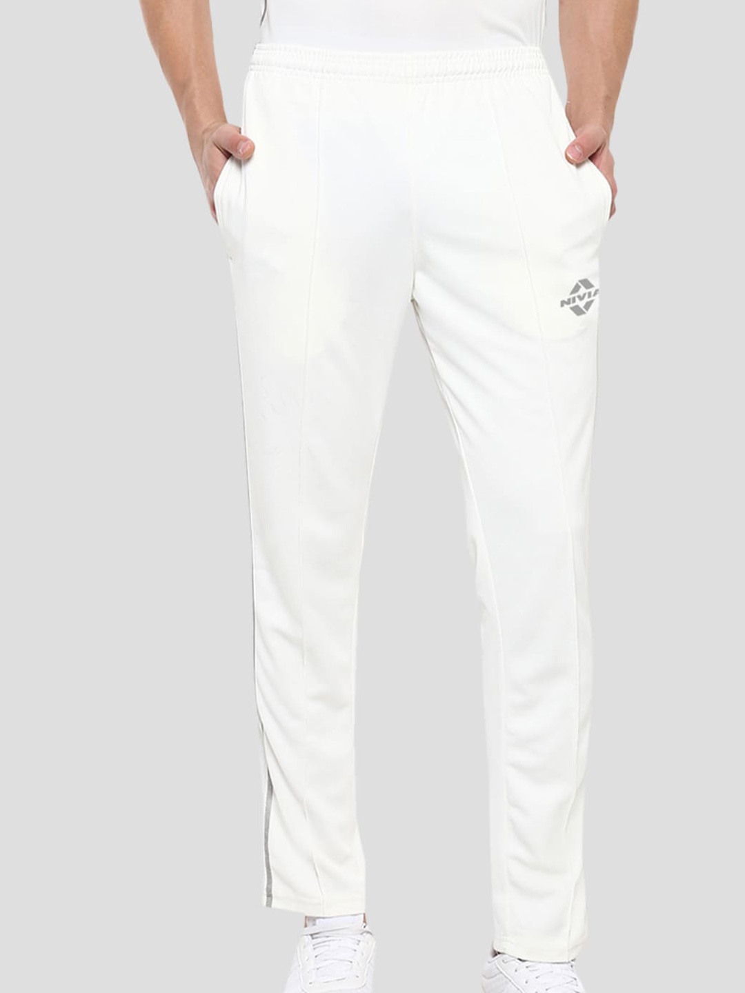 

NIVIA Men Mid-Rise Straight Fit Track Pant, White