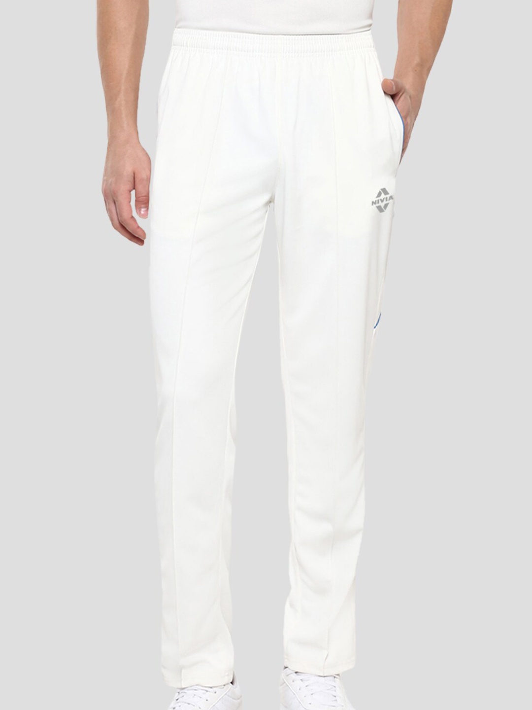 

Nivia Men EDEN Mid- Rise Straight-Fit Cricket Track Pants, Off white