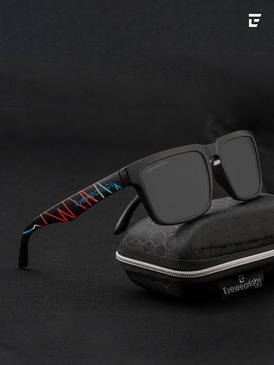 

Eyewearlabs Square Sunglasses with Polarised Lens, Black