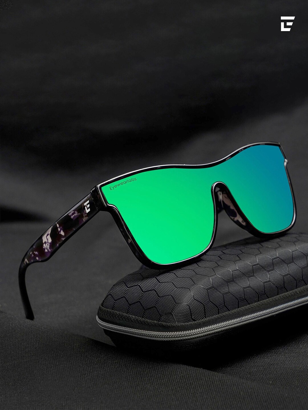 

Eyewearlabs Unisex Sports Sunglasses with Polarised Lens, Green