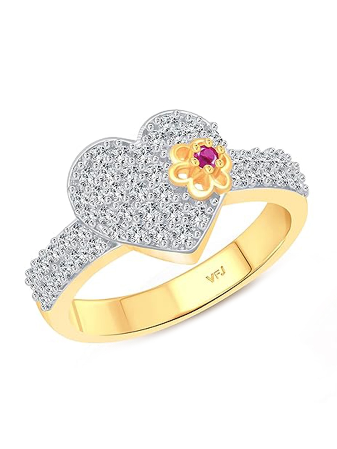 

Vighnaharta Gold-Plated CZ-Studded Finger Ring