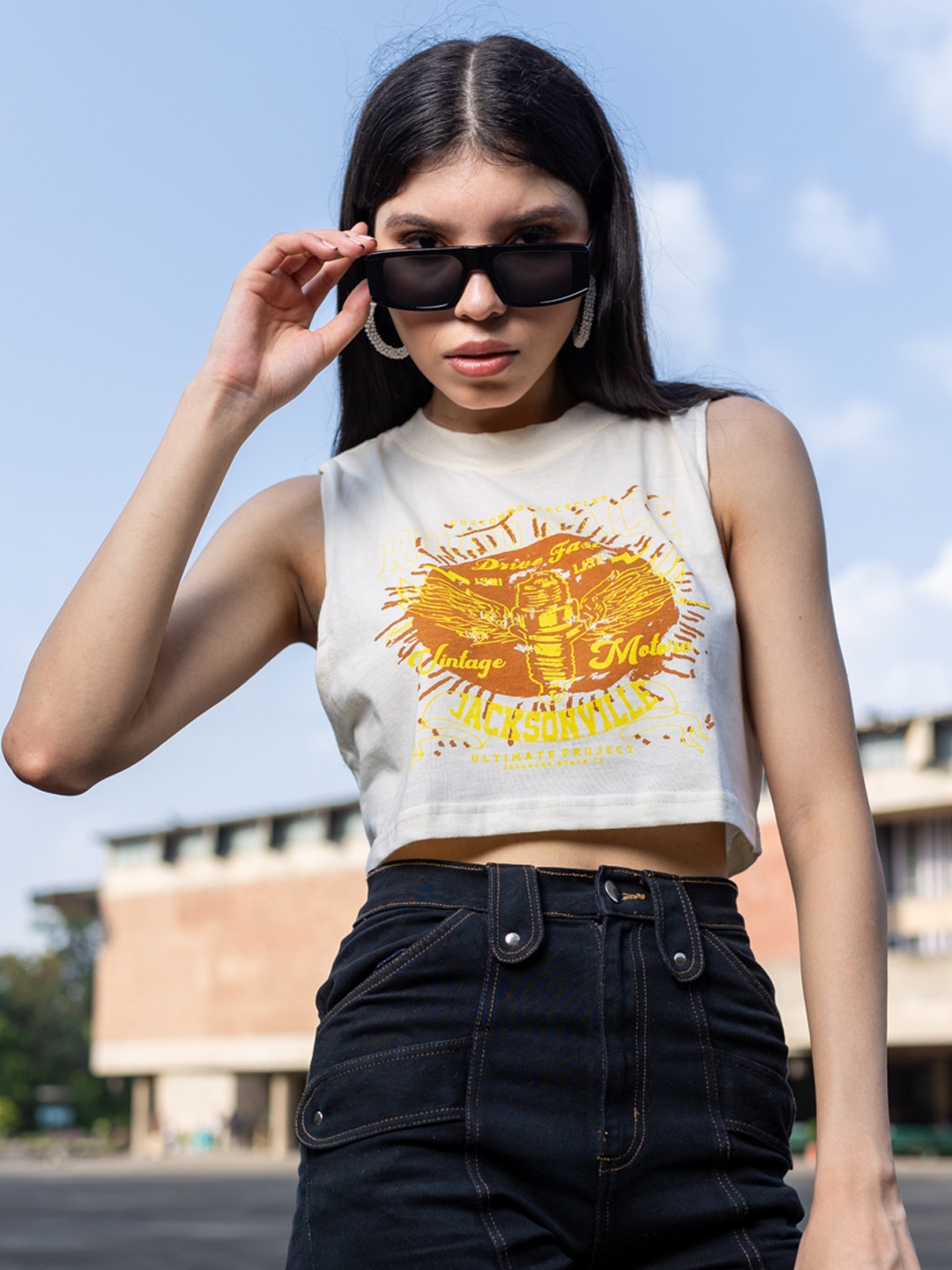 

Stylecast X Hersheinbox Printed Pure Cotton T-shirt, Off white