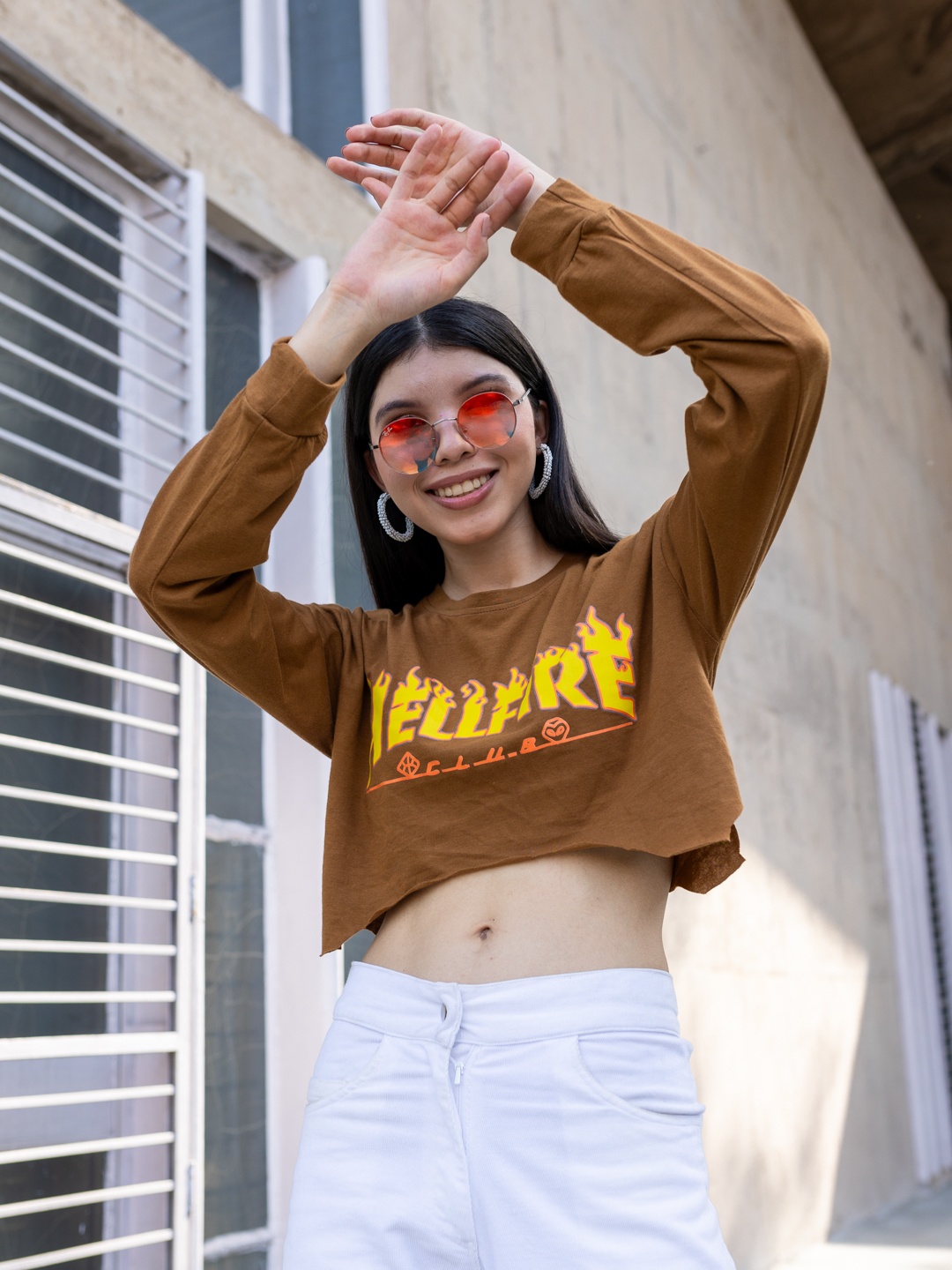

Stylecast X Hersheinbox Printed Pure Cotton Boxy T-shirt, Brown
