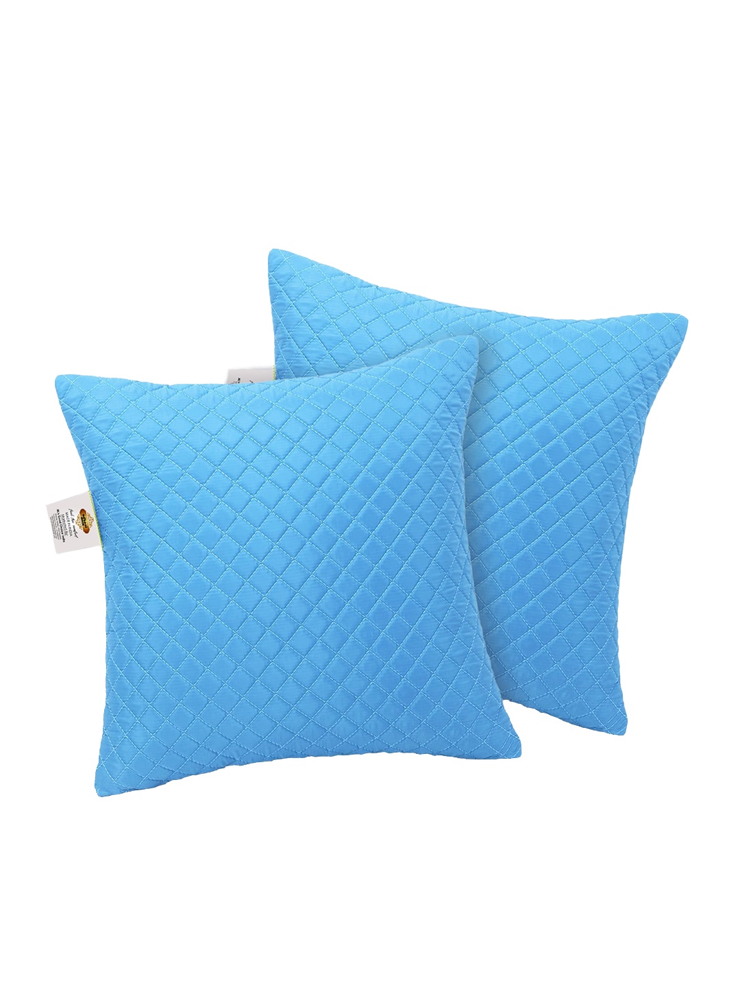 

Adbeni 2 Pieces Sky Blue Quilted Square Pre-Filled Cushions