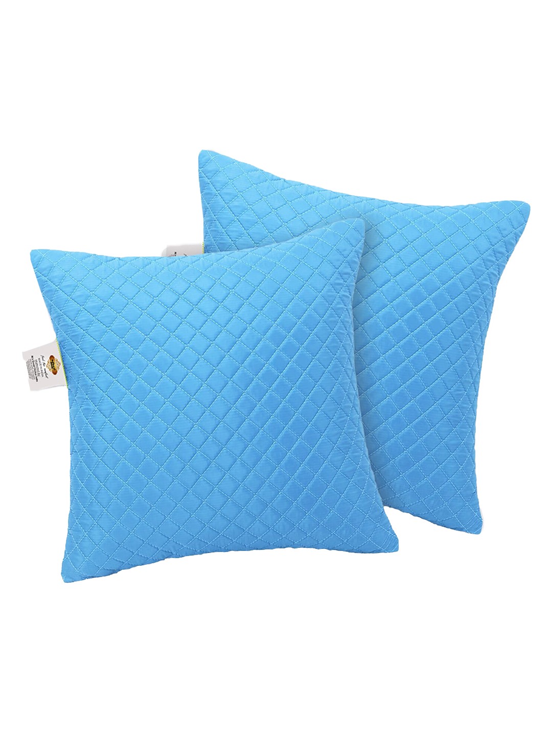 

Adbeni Sky Blue 2 Pieces Quilted Light Weight Soft Pre-Filled Cushions