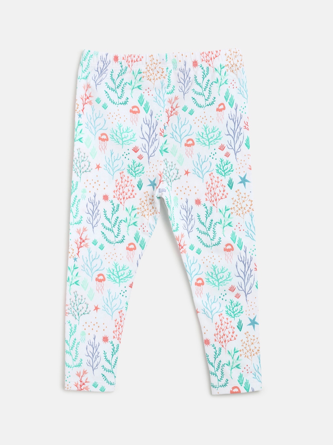 

MINI KLUB Printed Girls White Leggings