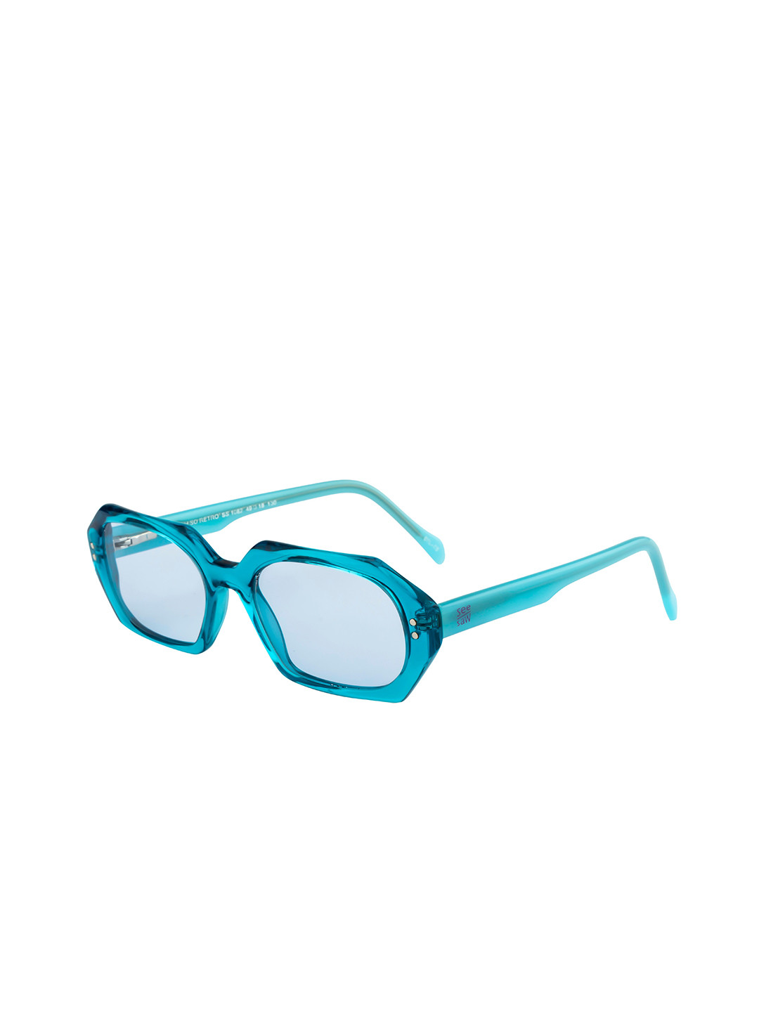 

SEESAW Kids Square Sunglasses with UV Protected Lens SS 1082 C5, Blue