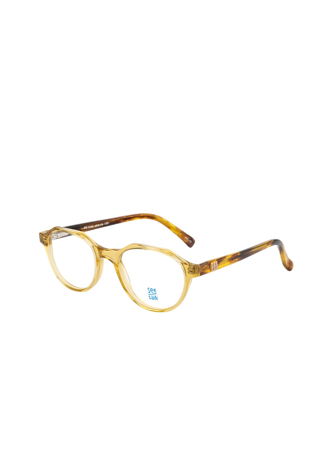 SEESAW Kids Full Rim Rectangle Frames, Yellow