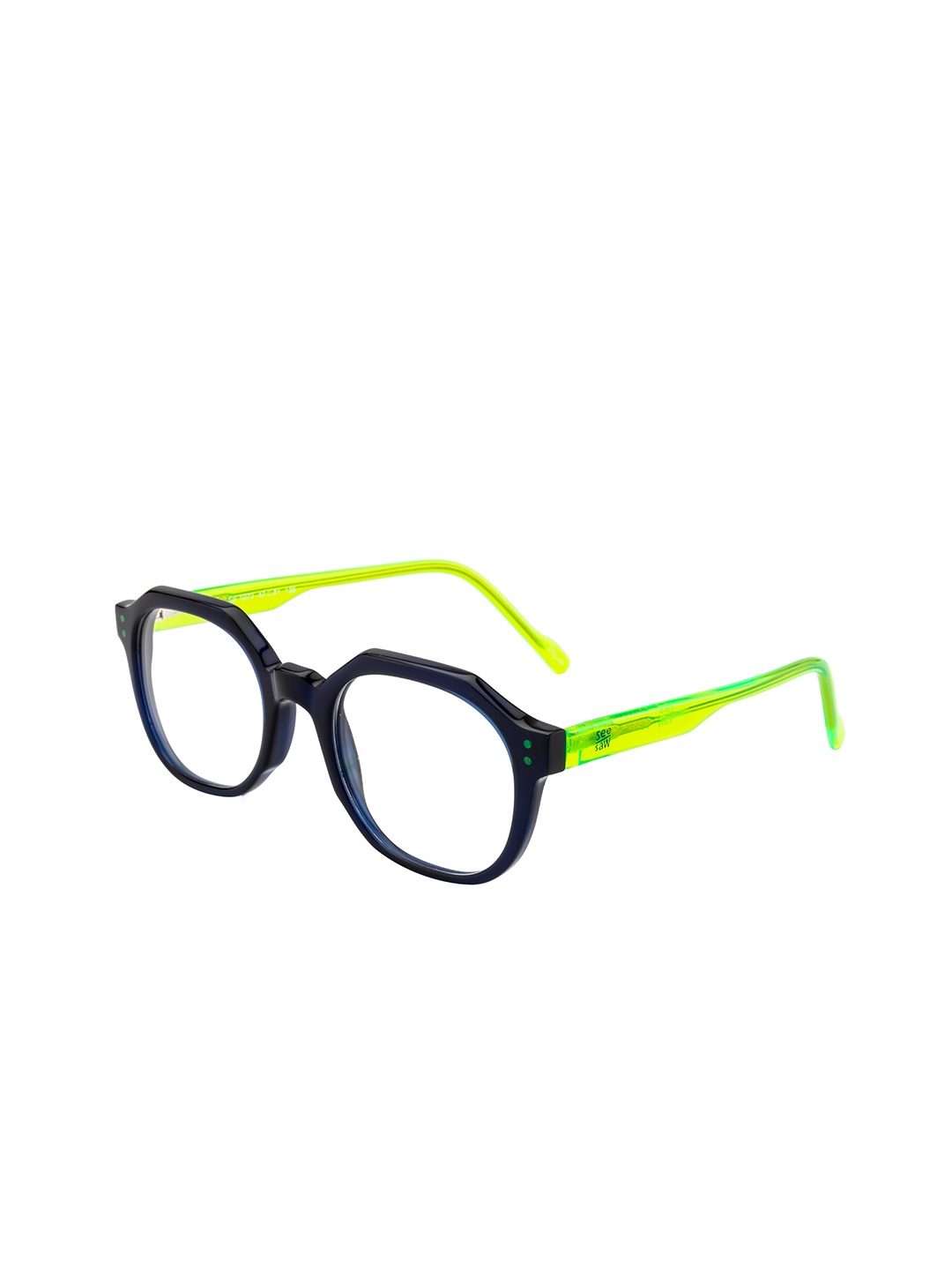 

SEESAW Kids Colourblocked Full Rim Rectangle Frames, Green