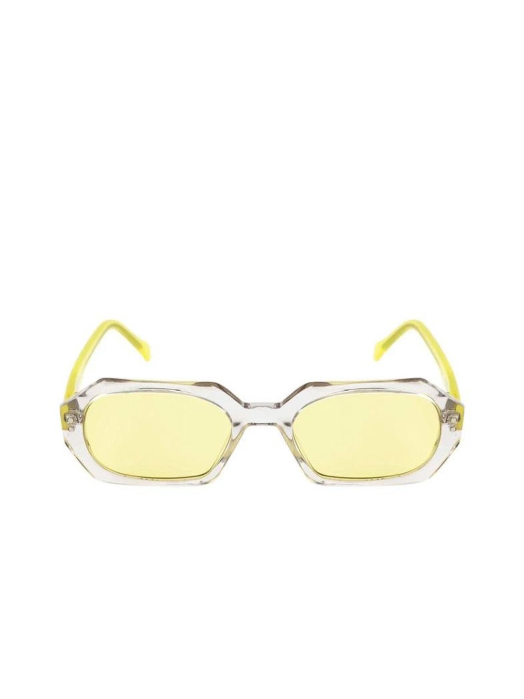 

SEESAW Unisex Kids Yellow Lens & White Round Sunglasses with UV Protected Lens