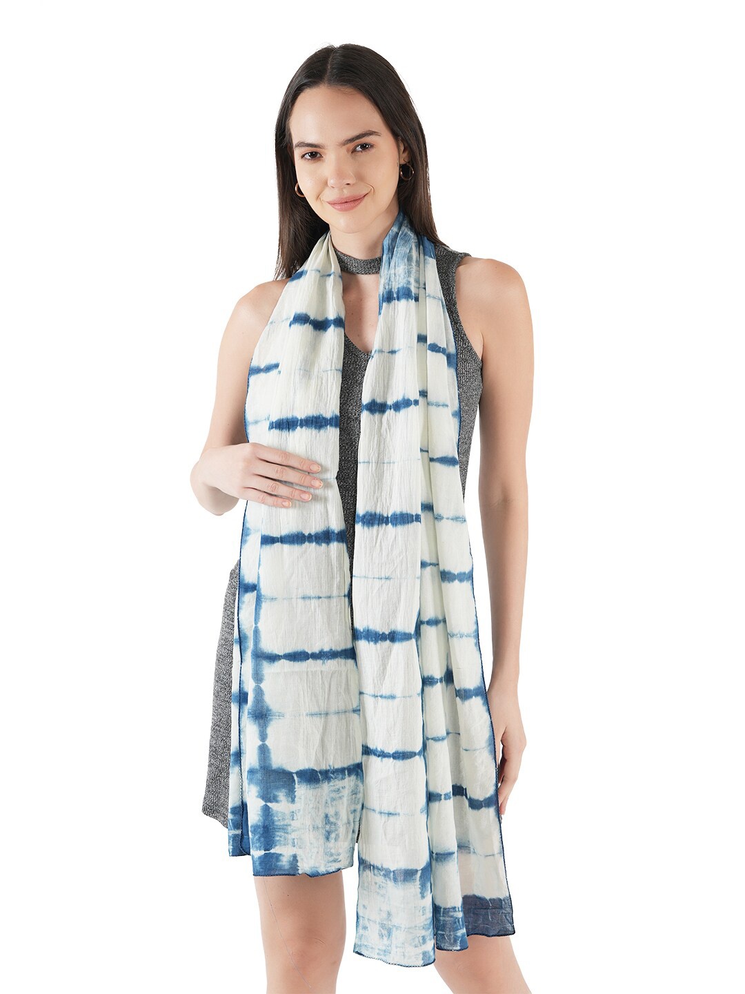 

Style Shoes Women Tie & Dye Stole, White