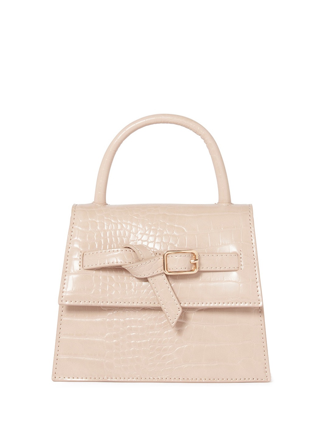 

Forever New Textured Bow Detailed Structured Handheld Bag, Peach