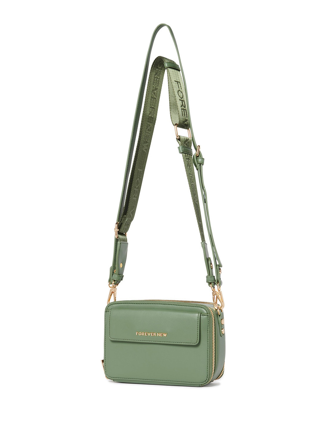 

Forever New Structured Textured Sling Bag, Green