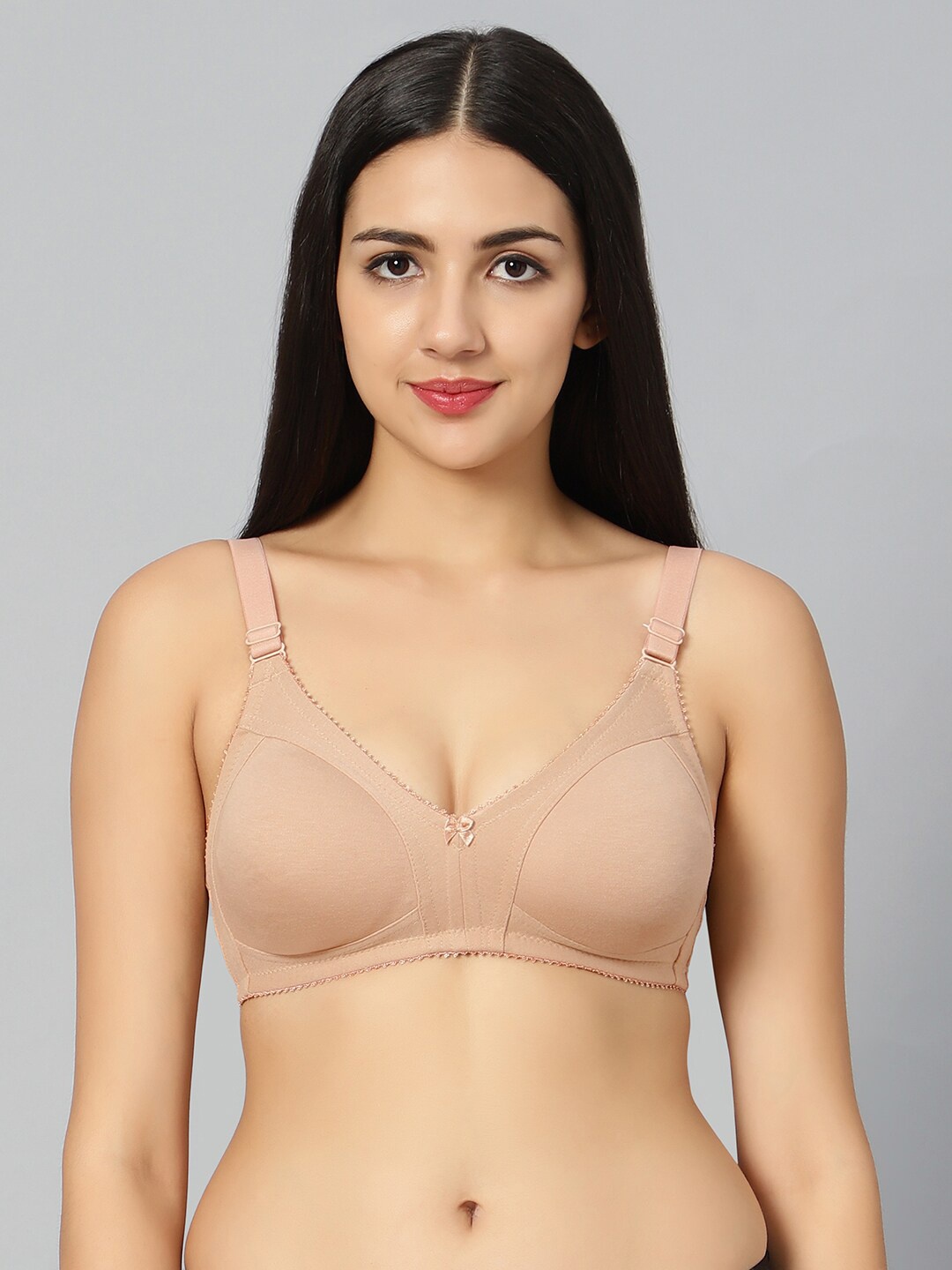 

Bluenixie Cotton Full Coverage Non-Wired Non Padded Bra, Nude